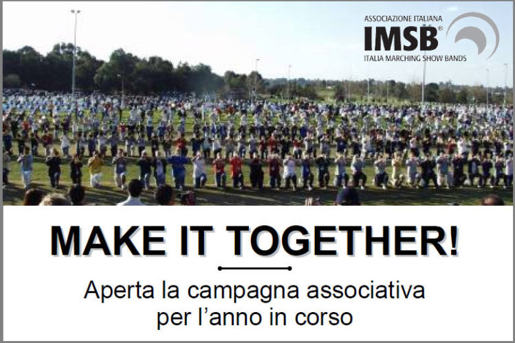 IMSB: aperta la campagna associativa 2024 – MAKE IT TOGETHER!